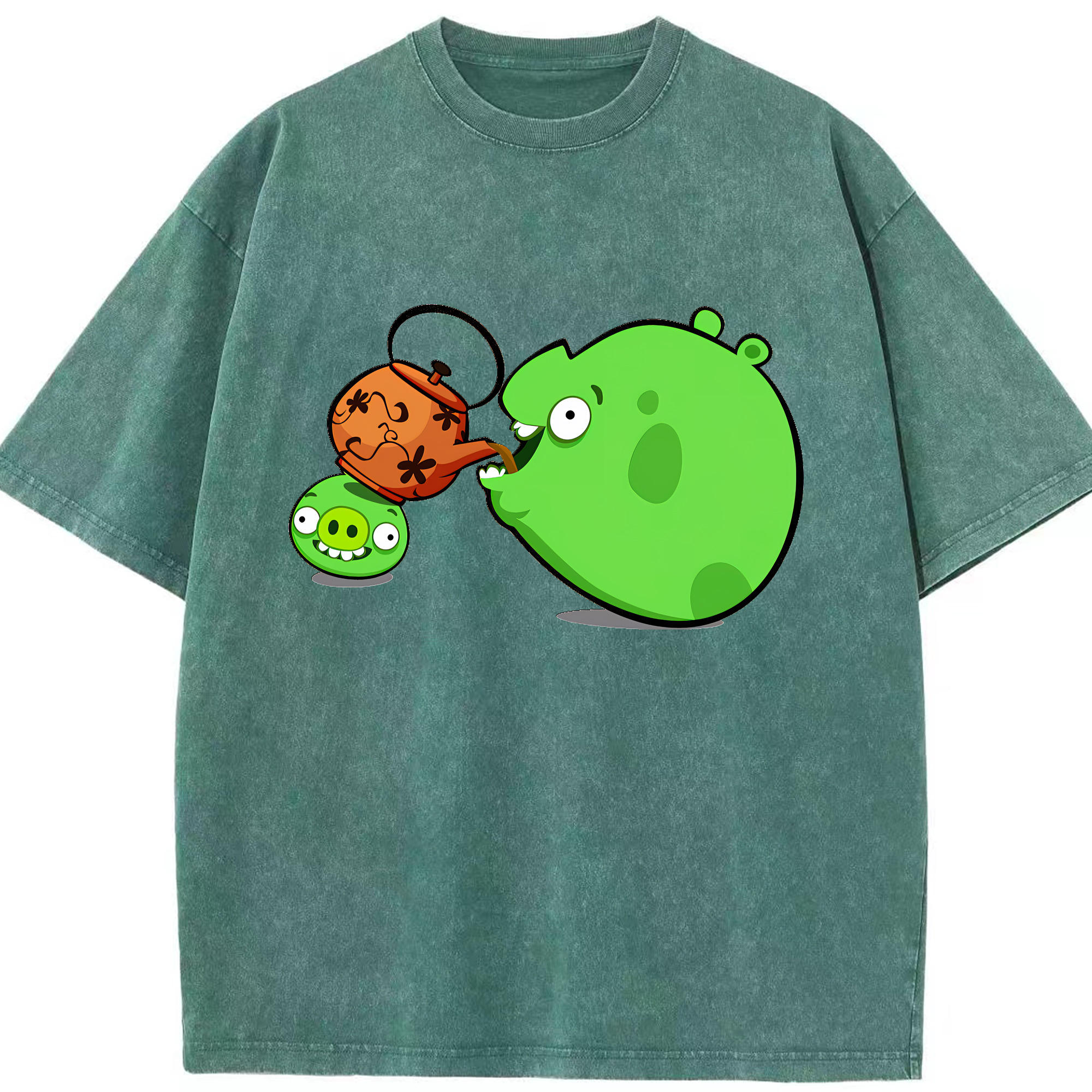 （画像用） Angry Birds アングリーバード 綿100% ヴィンテージ風 半袖Tシャツ（フロントプリント）